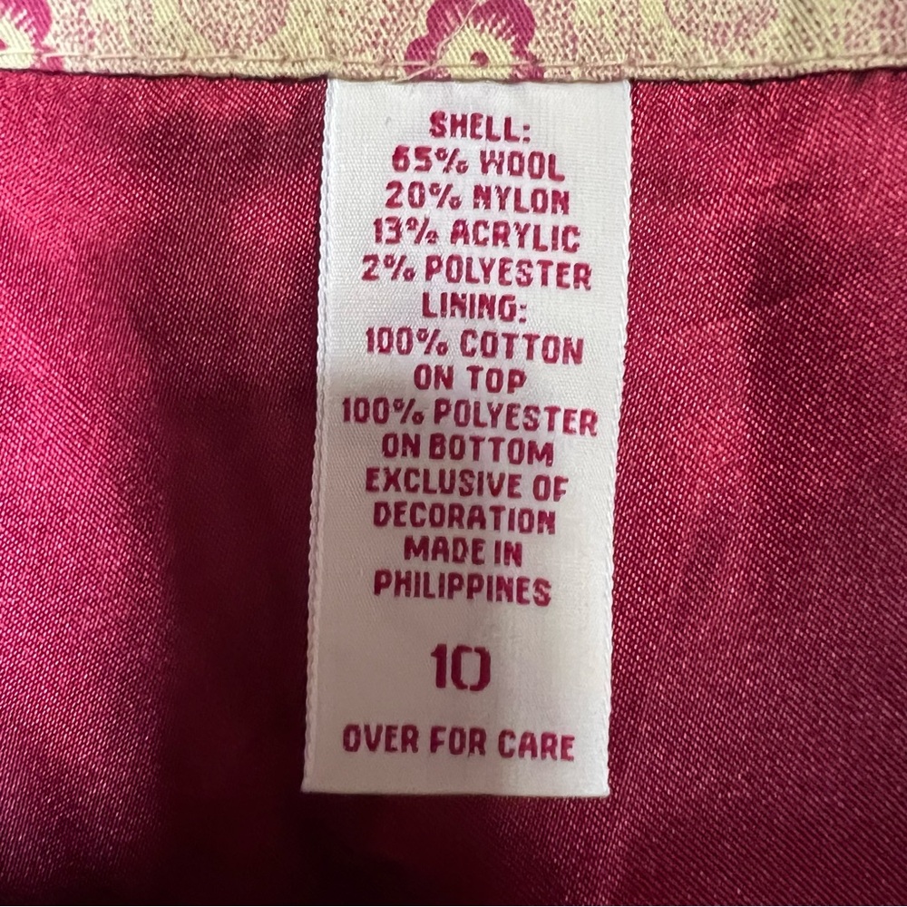 VTG Y2K Abercrombie & Fitch Pleated Wool Micro Mini Skirt Red Plaid Button Sz 10 - Picture 9 of 10